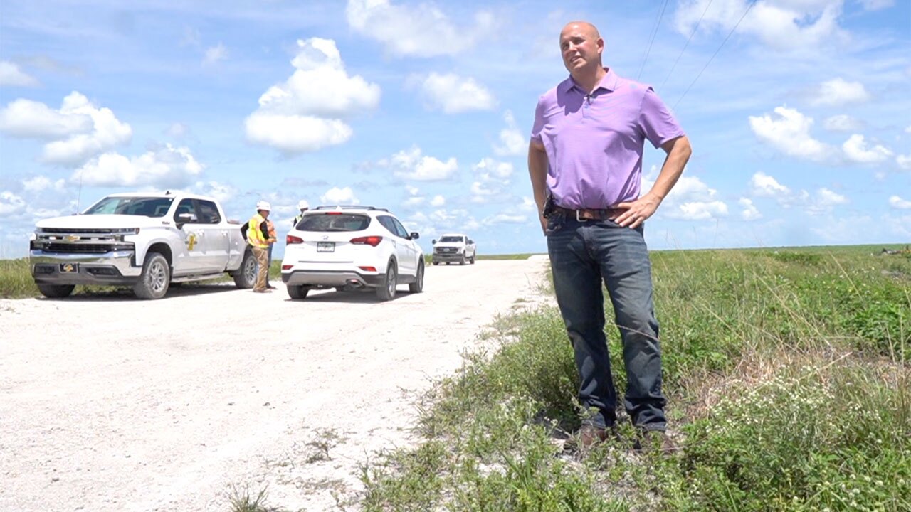 Construction management engineer Tim Harper oversees stormwater treatment project near Canal Point