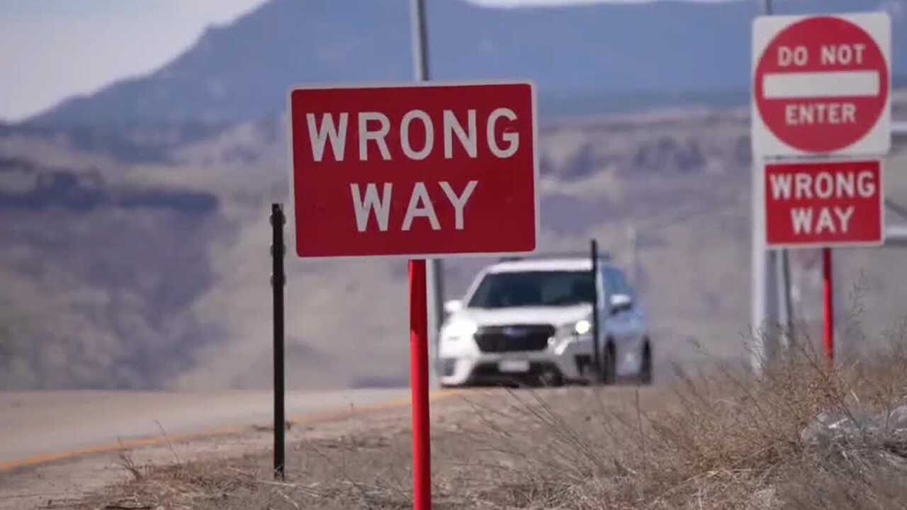 Wrong way signs