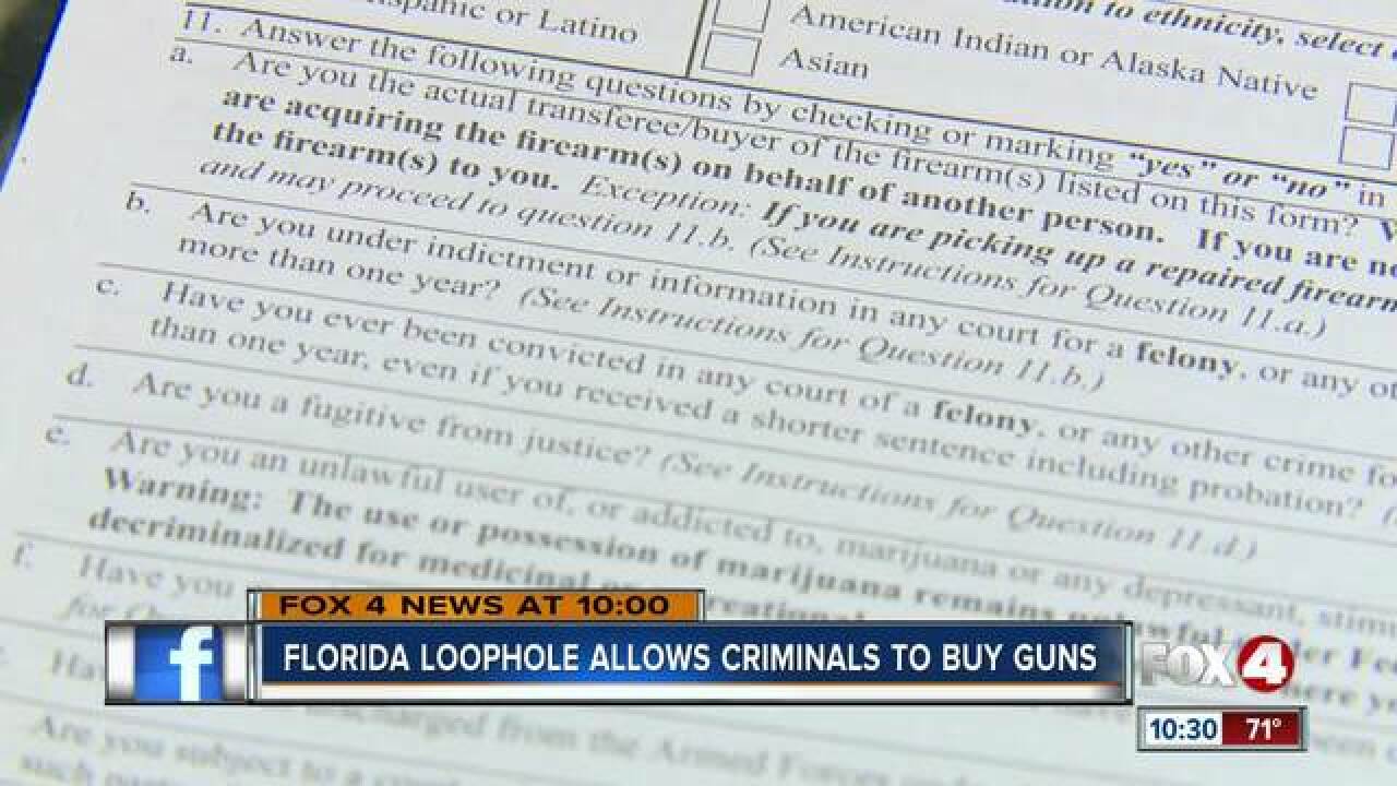 fl felons escape punishment when they lie try to buy a gun