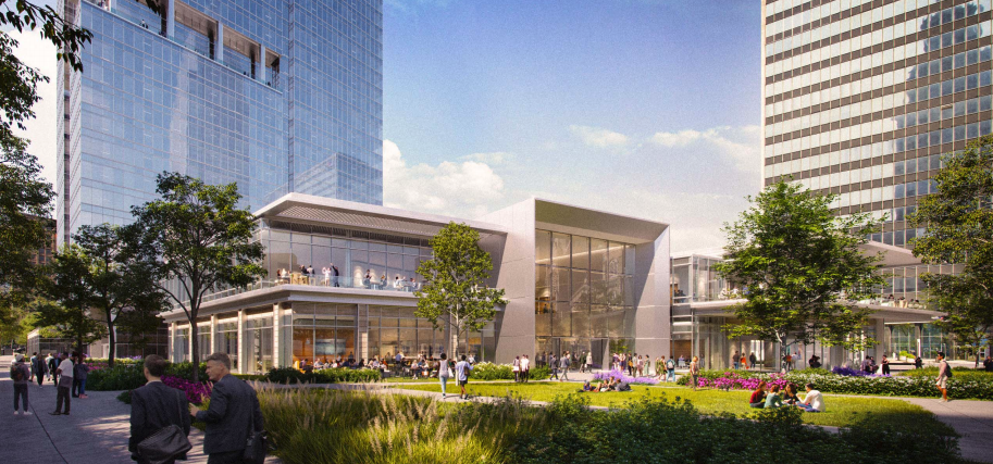 Pavilion viewed from Superior Ave. near Public Square