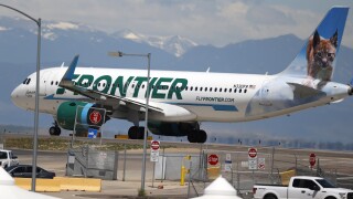 frontier airlines, denver international airport, r m