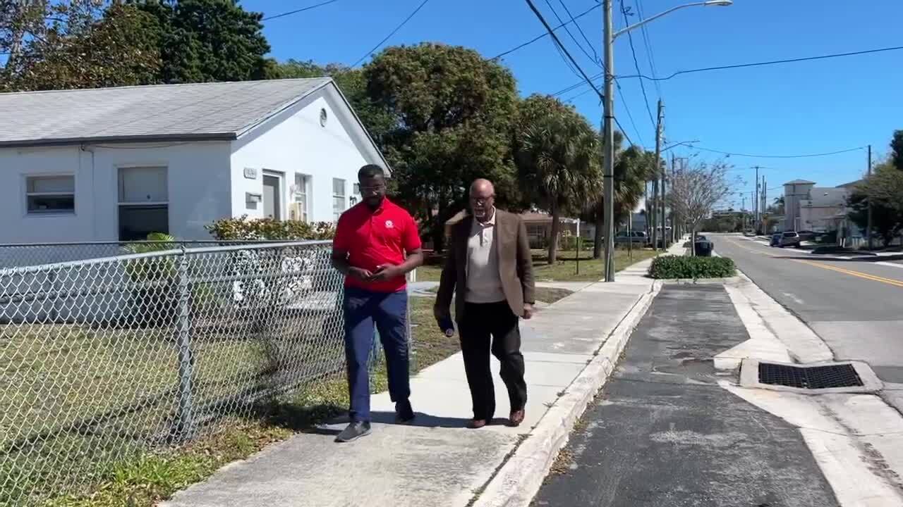 Chris Gilmore speaks with Boynton Beach Commissioner Woodrow Hay about city's segregationist ordinances, Feb. 20, 2024