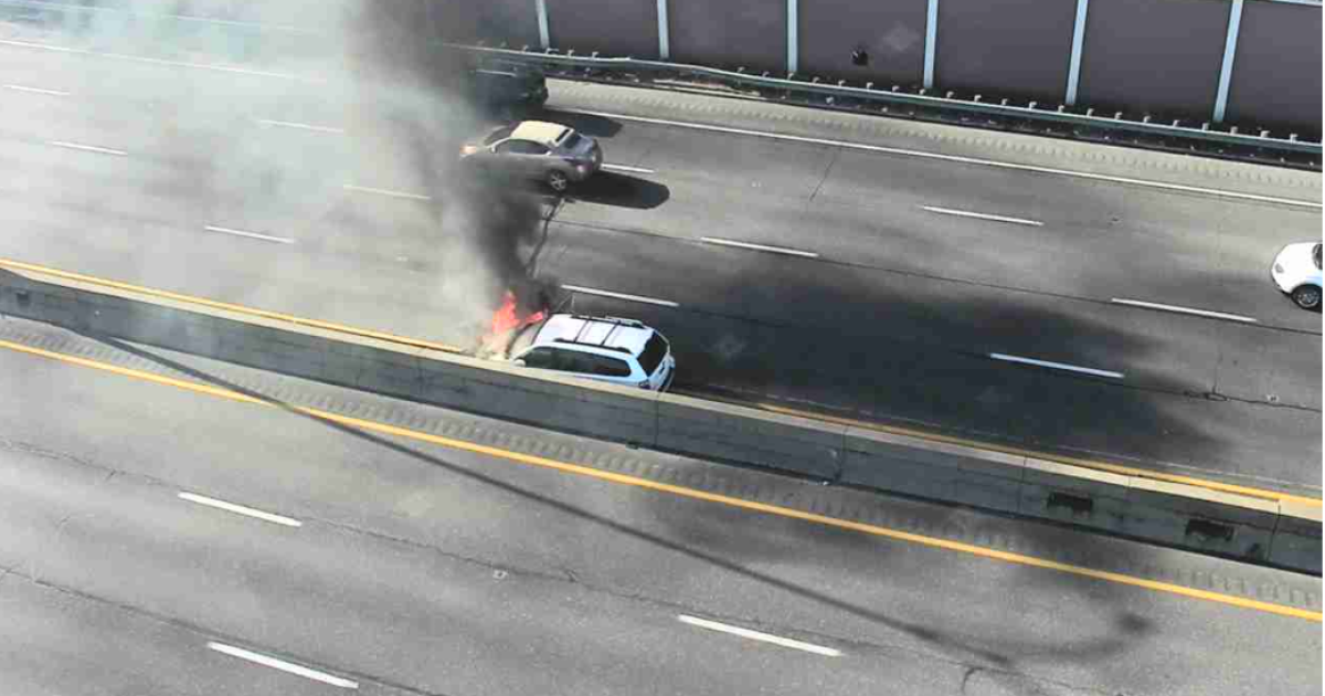 2 injured in car fire on I-90 WB, semi truck flips EB in separate accident