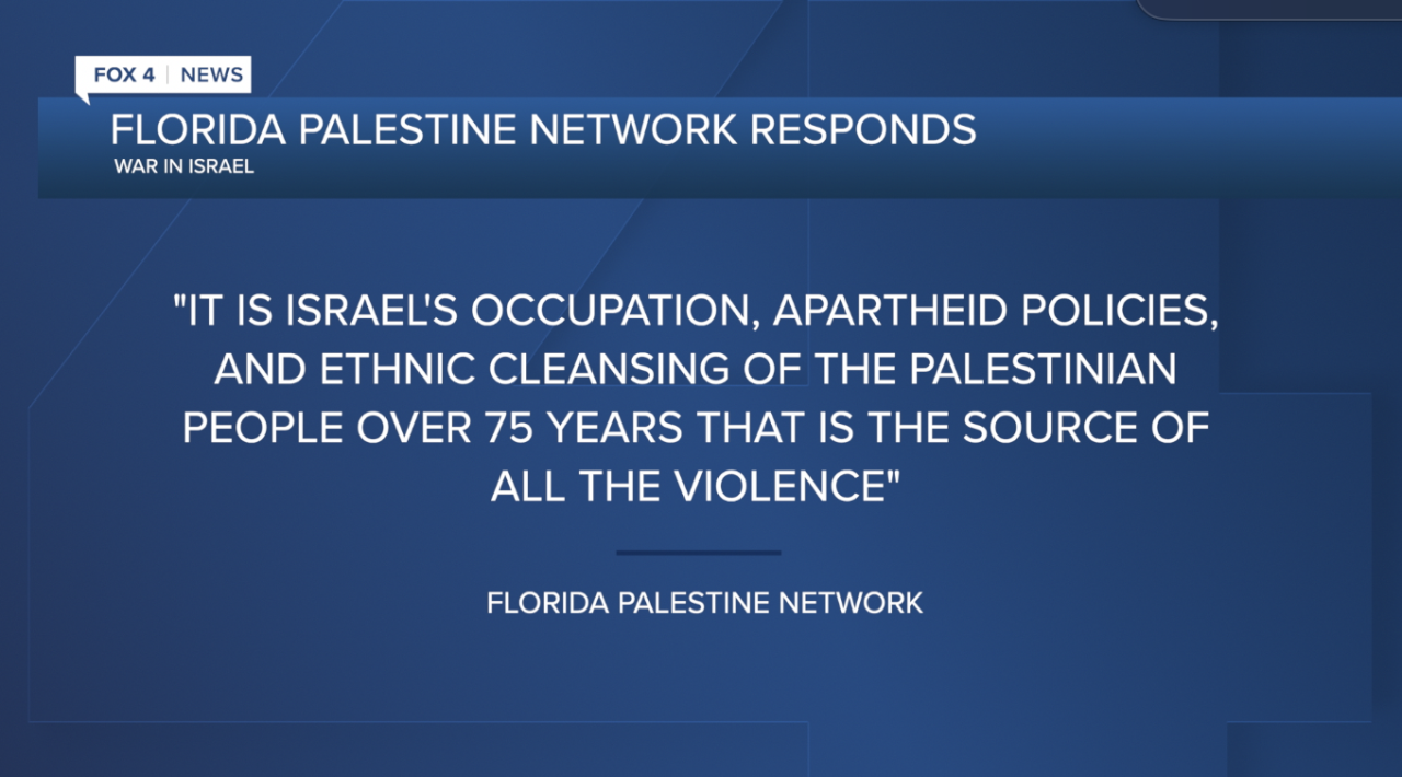 The Florida Palestine Network Responds