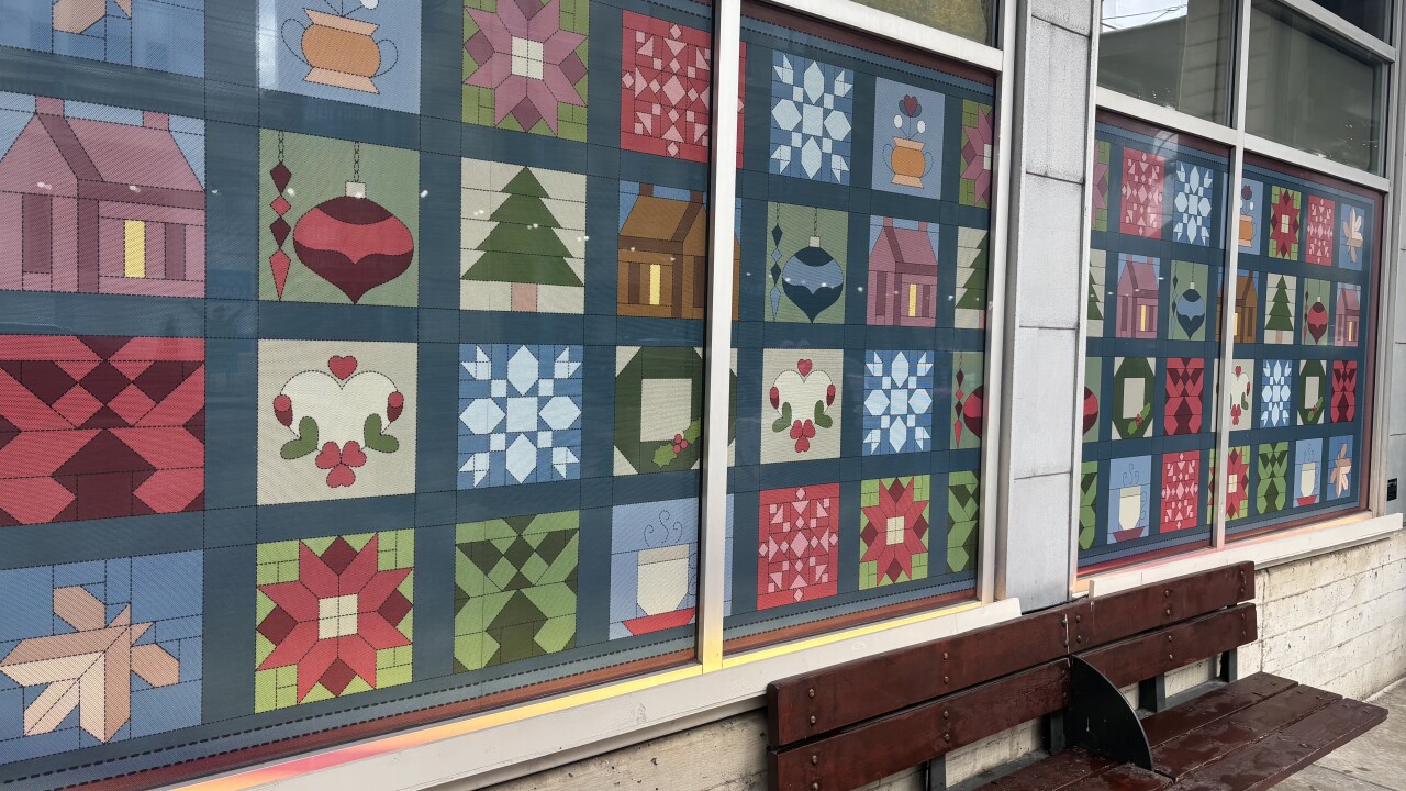 Windows at the Milwaukee Public Market, part of its inaugural Holiday Window Display in partnership with the Milwaukee Institute of Art & Design (MIAD).