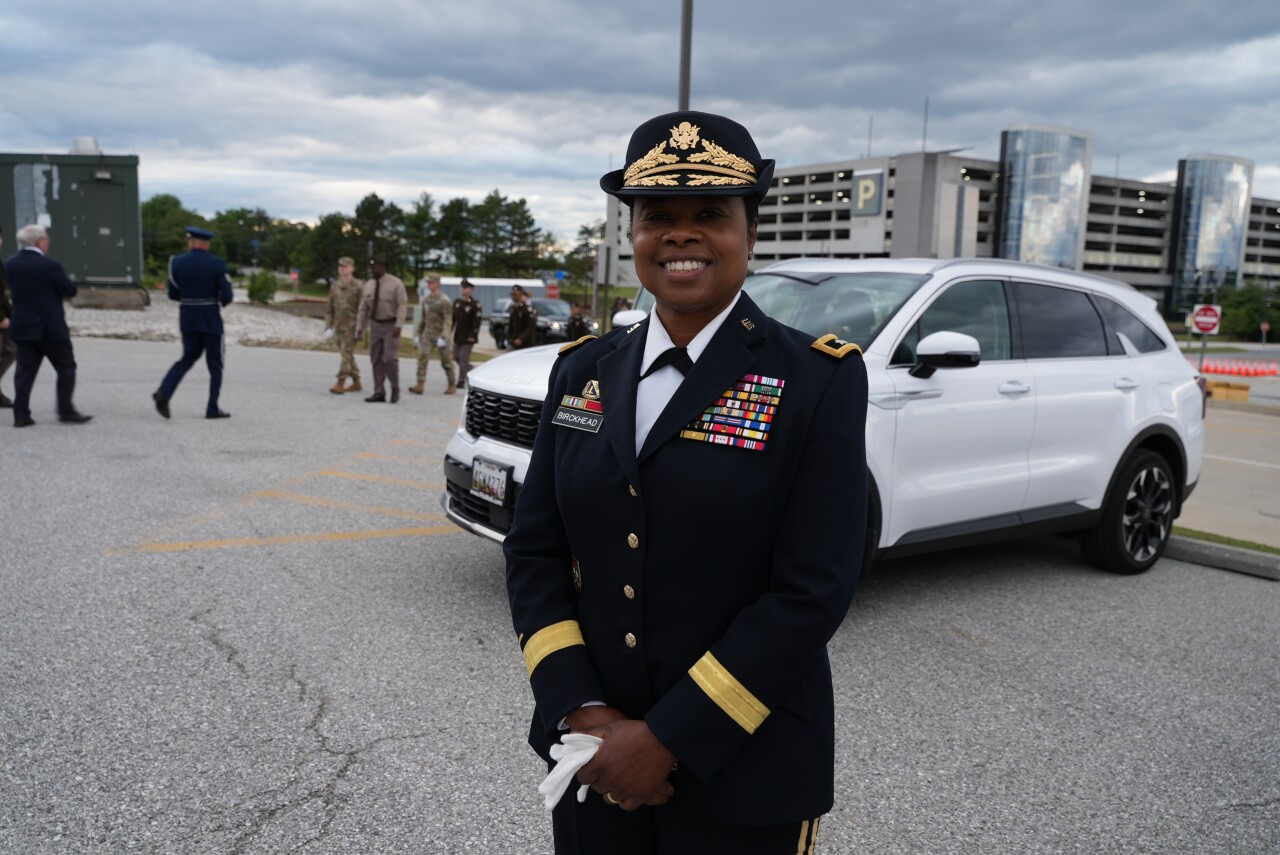 Major General Birckhead before the ceremony