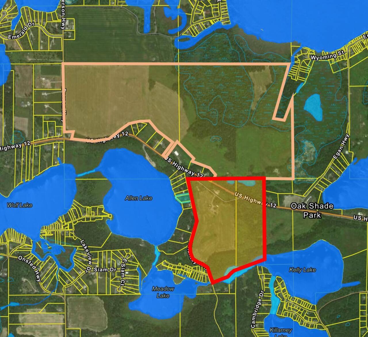 Proposed mine area in Irish Hills
