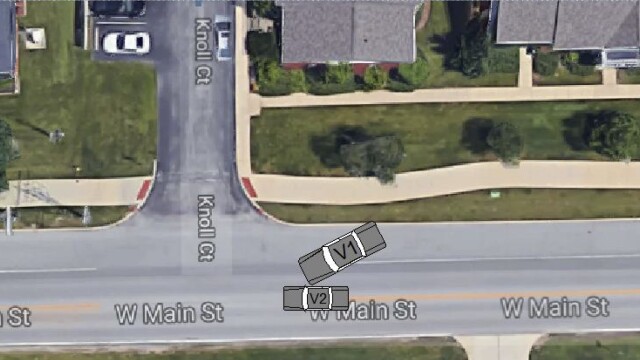 Diagram of Carmel Mayor's crash on Dec. 15 from official crash report, obtained by Call 6.