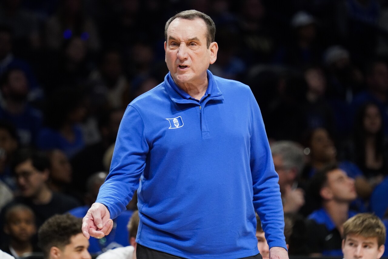 Duke Blue Devils head coach Mike Krzyzewski, March 10, 2022