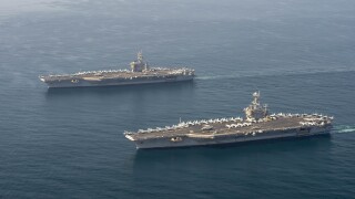 USS Harry S. Truman (CVN 75) transits the Arabian Sea