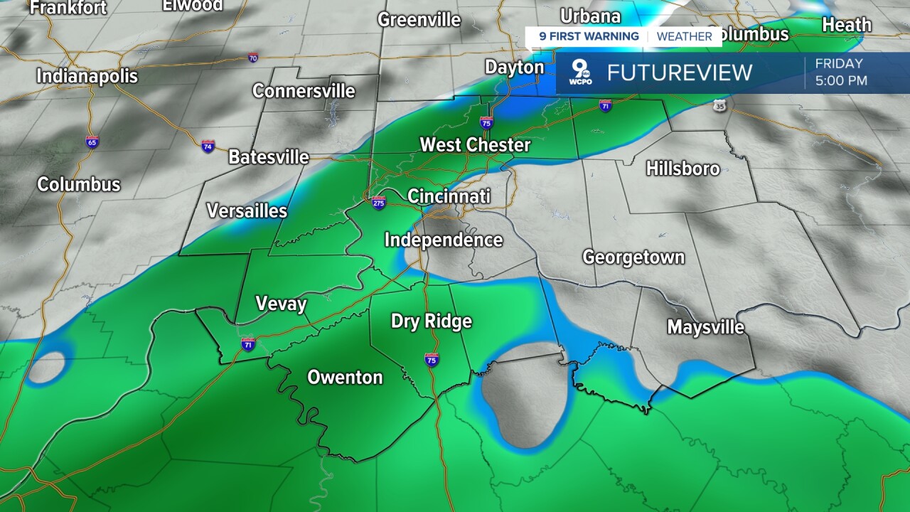 Light rain by 5 p.m.