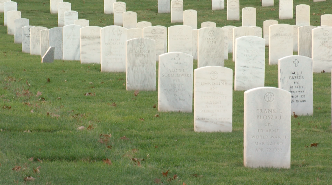 Gravestones at Wood National Cemetery