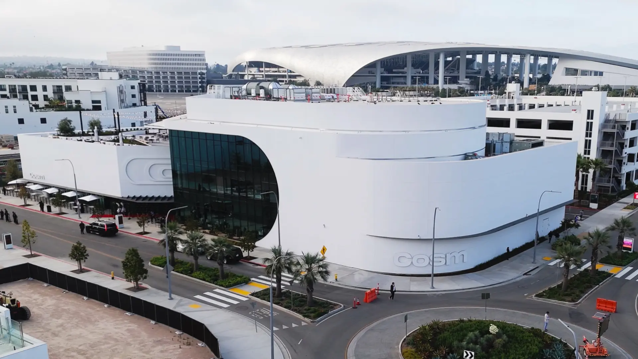 Cosm has opened two venues so far, in Los Angeles (pictured here) and Dallas. The company also has projects under way in Atlanta and Detroit.