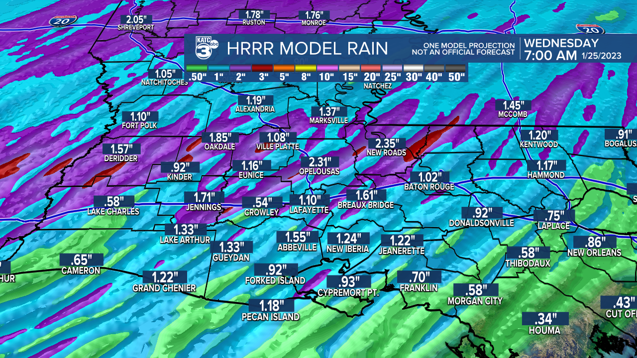 Extended HRRR Accumulation Acadiana.png