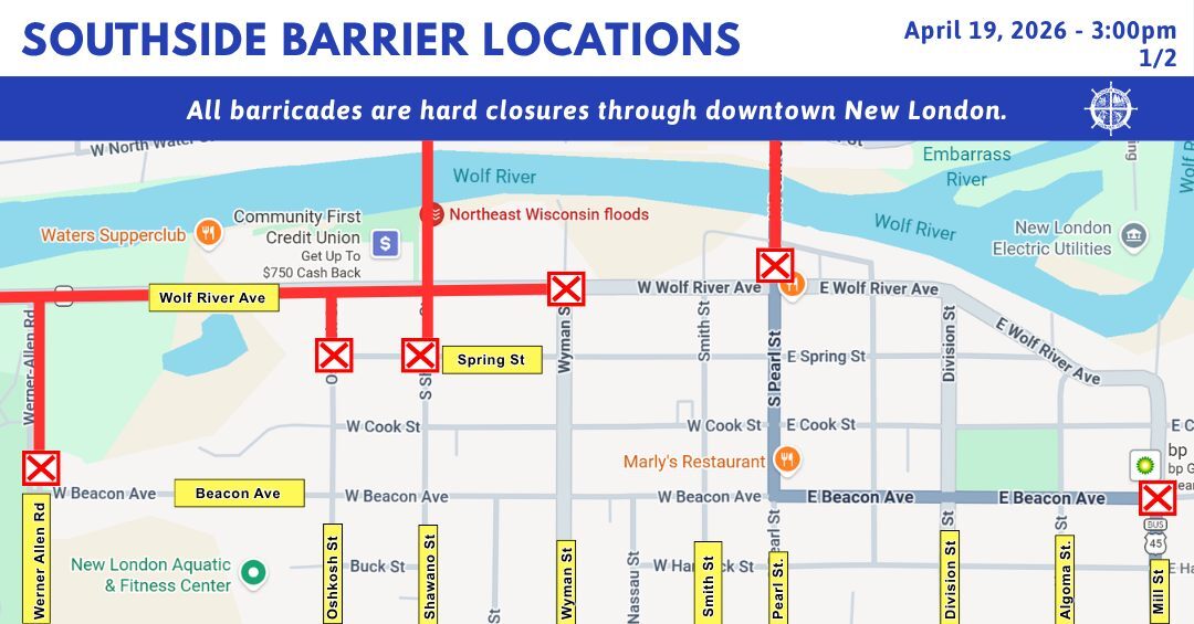 NEW LONDON HARD CLOSURES MAP