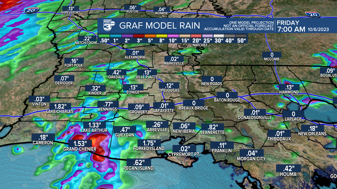 GRAF 4km Accumulation Acadiana 18z.png