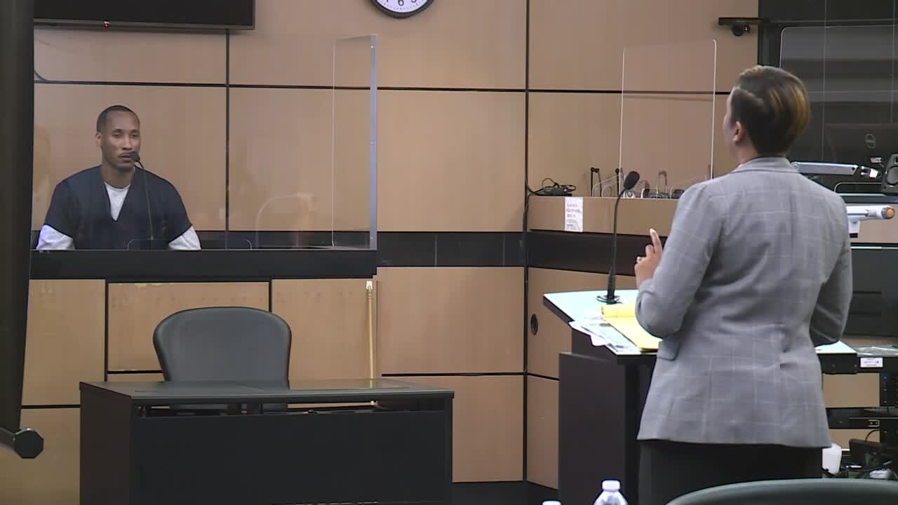 Assistant State Attorney Alexcia Cox cross examines Travis Rudolph in his 'stand your ground' hearing, March 8, 2022