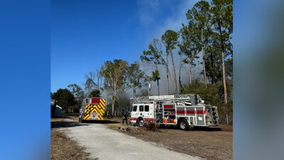 Brush fire in North Port