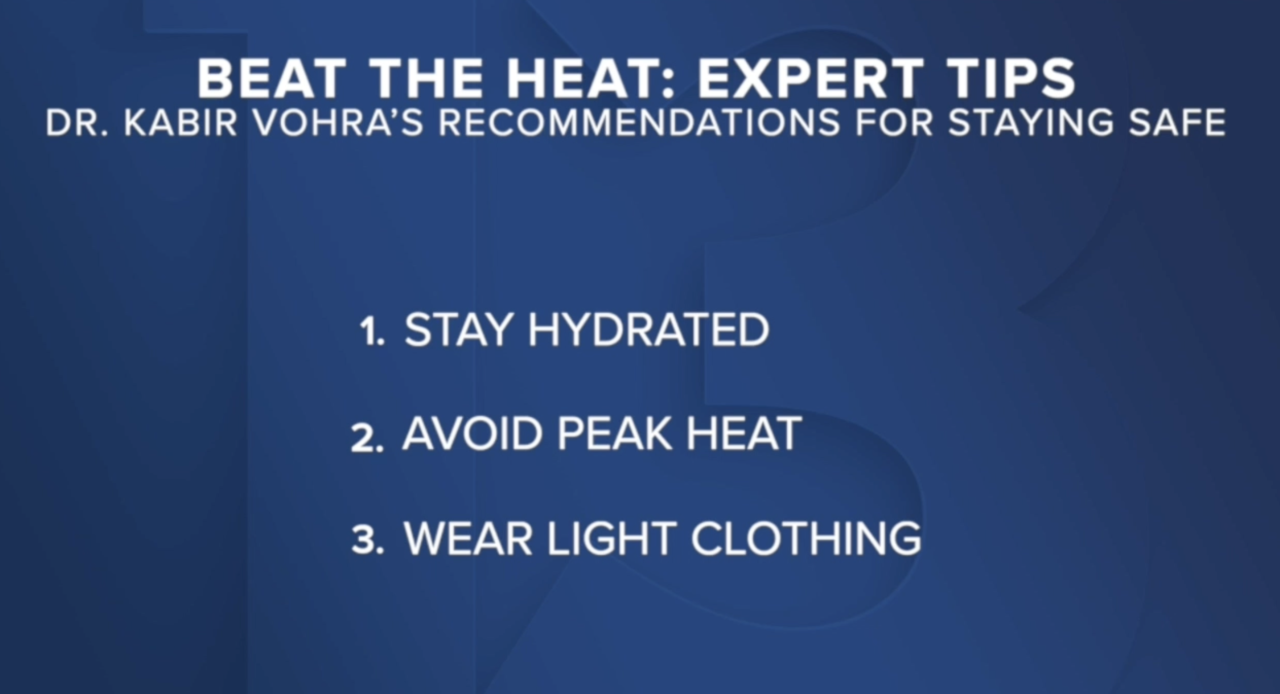 Heat safety tips