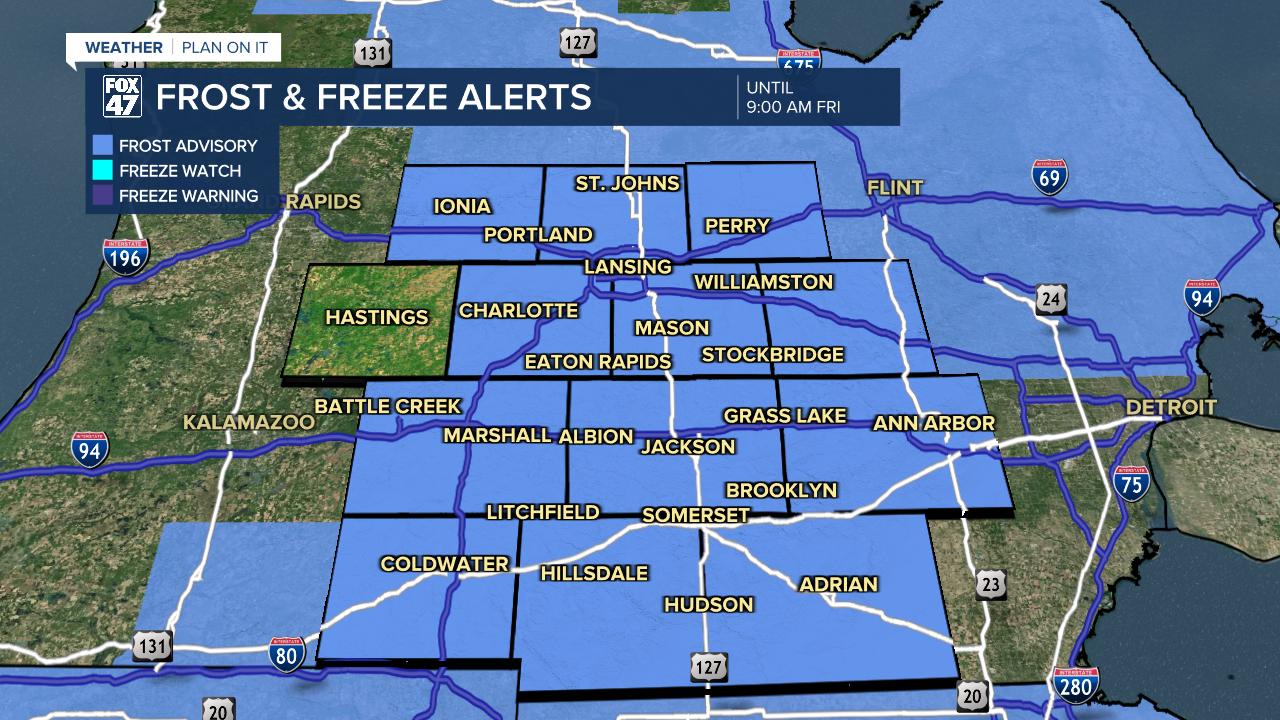 Frost Advisory continues across our neighborhoods through 9 AM Friday morning