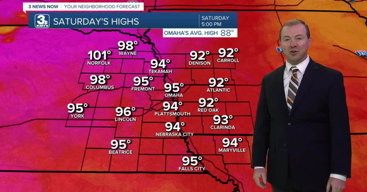 Hot weather returns Saturday, heat index in the 100s this weekend