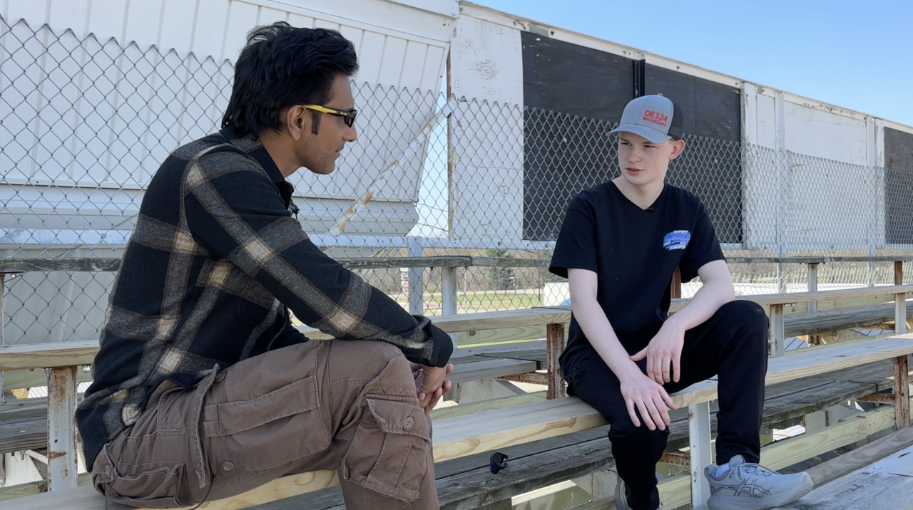 Faraz talking to Keegan.png