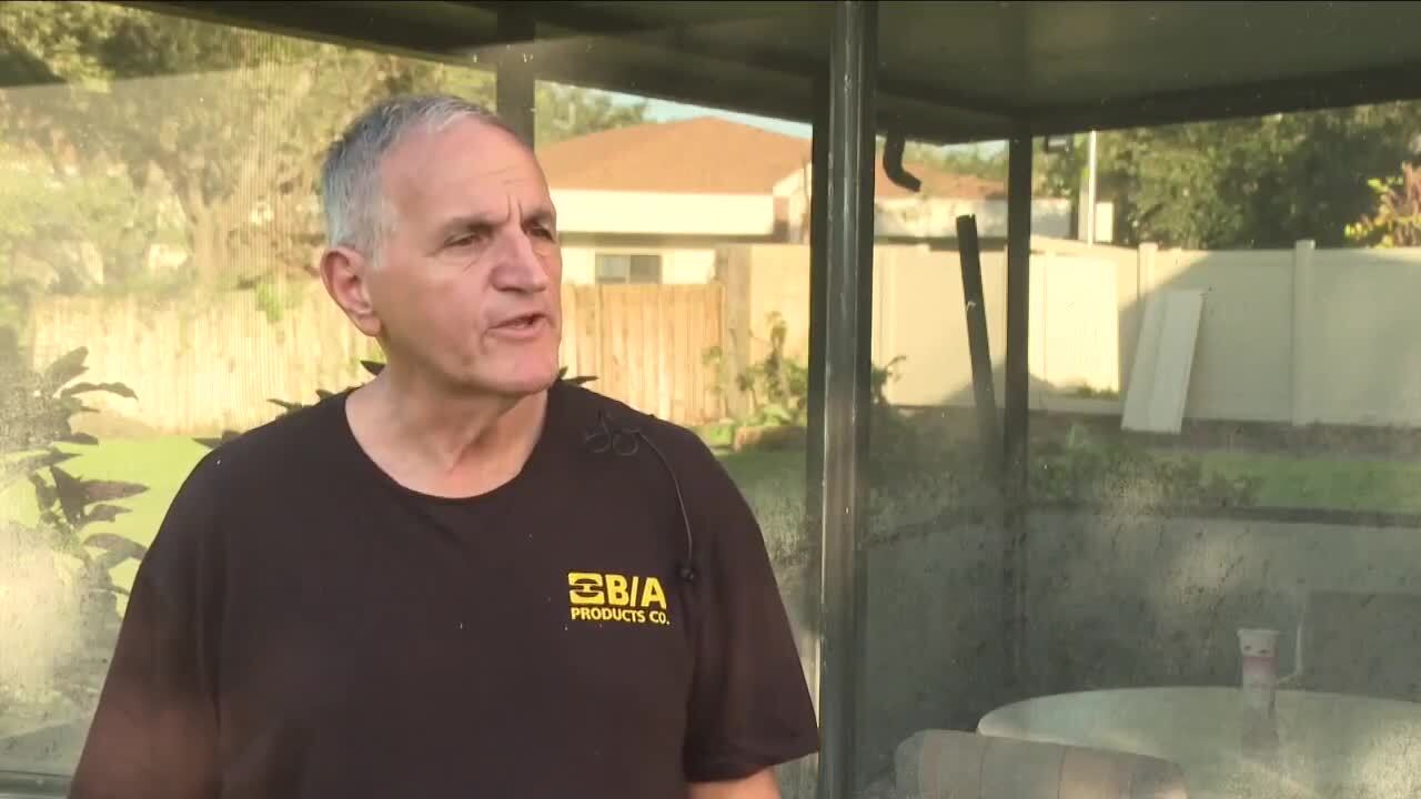 Patrick Corona drove from Connecticut to his home in Rainwood Circle community after tornado, May 1, 2023