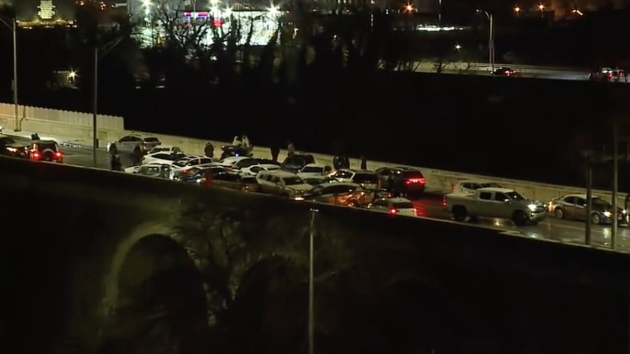 15+ CAR PILE UP: More than a dozen cars are caught in a pile up on 29th Street overpass over I-83 this evening, Sunday January 18 amid icy conditions. 