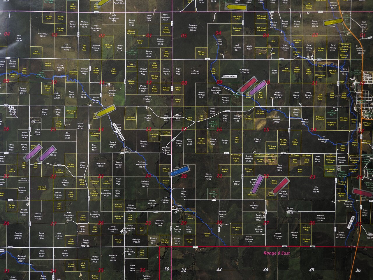 Winnebago Tribe of Nebraska tribal farm land near Winnebago, NE.