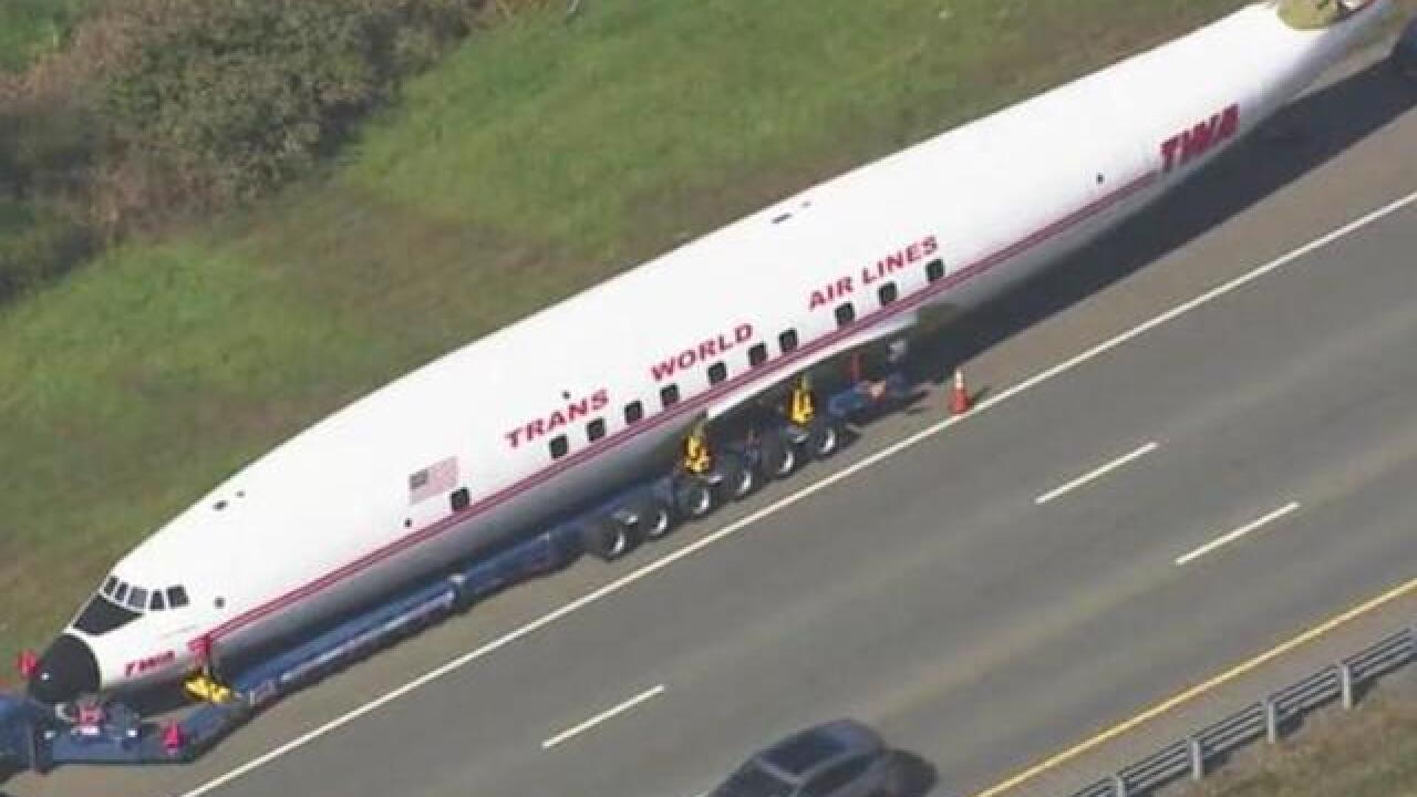 Historic airliner trucked 300 miles to be a hotel bar