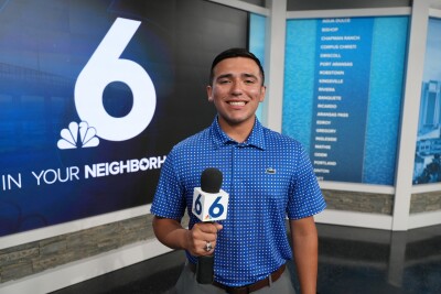 Buc Days Scholar Daniel Hinojosa tours KRIS 6 studio, aspires to be a sports journalist