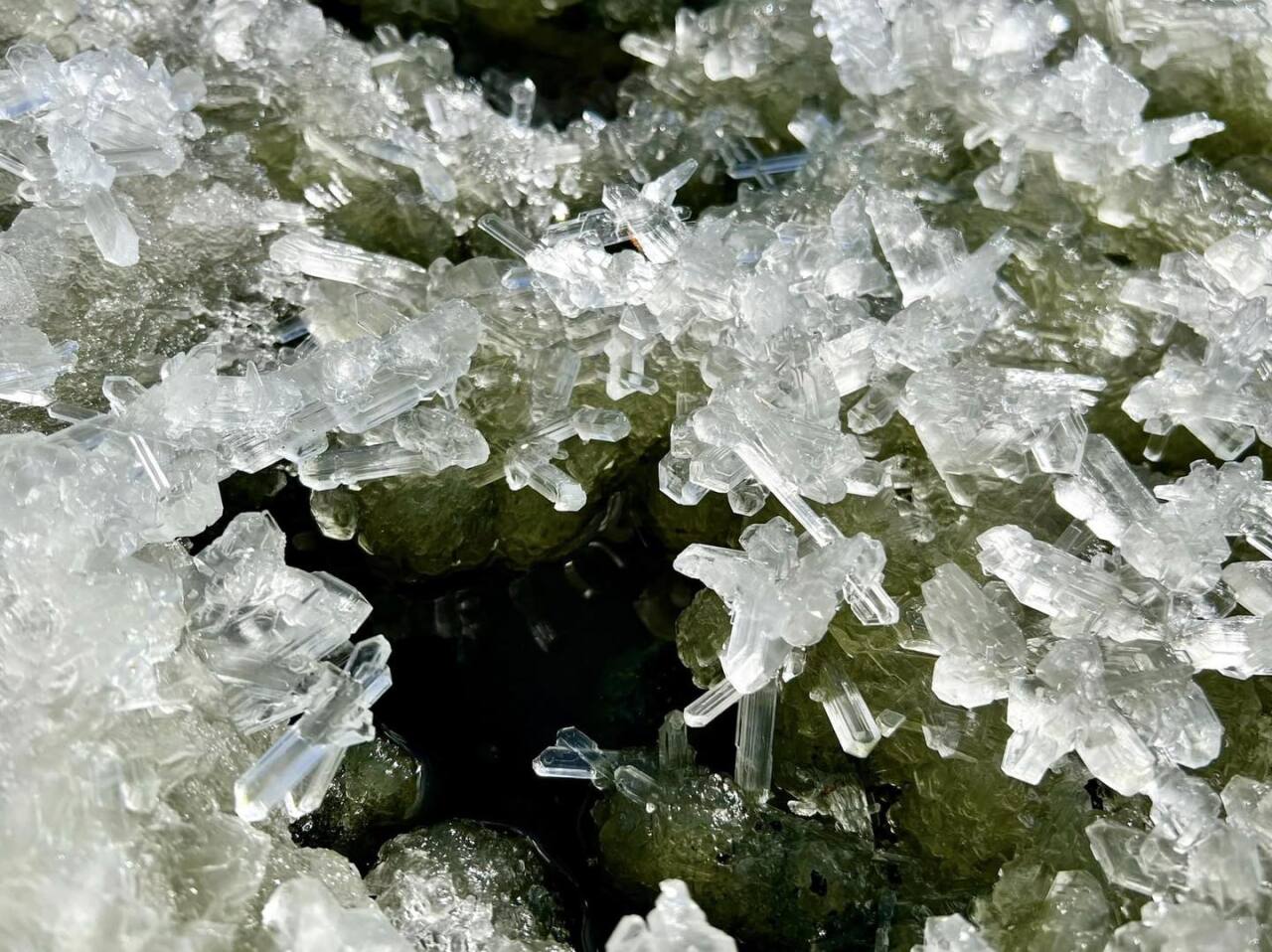 Mirabilite mounds
