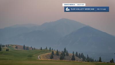 Smokey skies in Sun Valley Friday