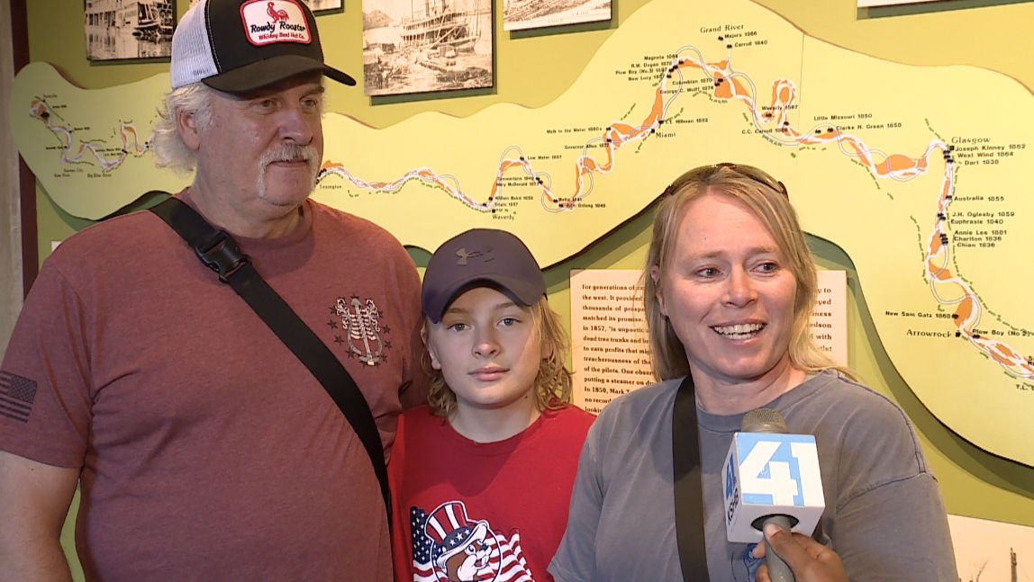 Family of visitors Annette Nystron, James Anderson, Jeff Barber