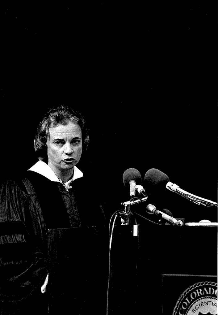 Sandra Day O'Connor at Colorado College in 1982