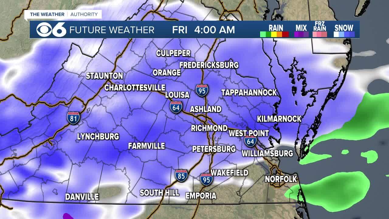 Snow in Virginia Winter Weather Dec. 5, 2025 