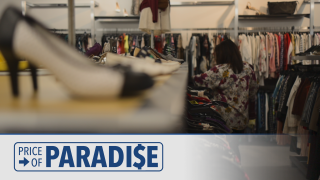 A shopper at labelswap on Kennedy Boulevard in Tampa.