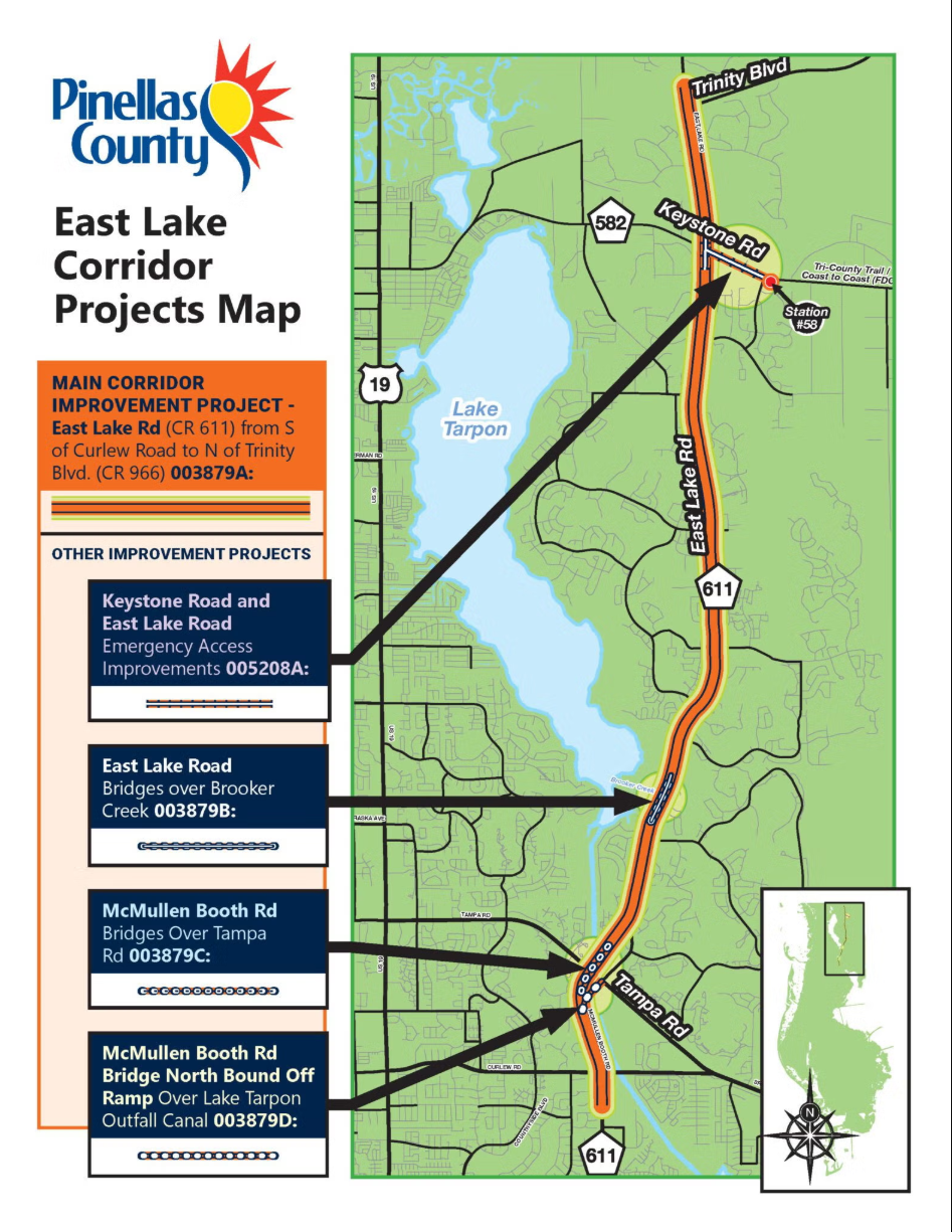 East Lake Road corridor Projects Map