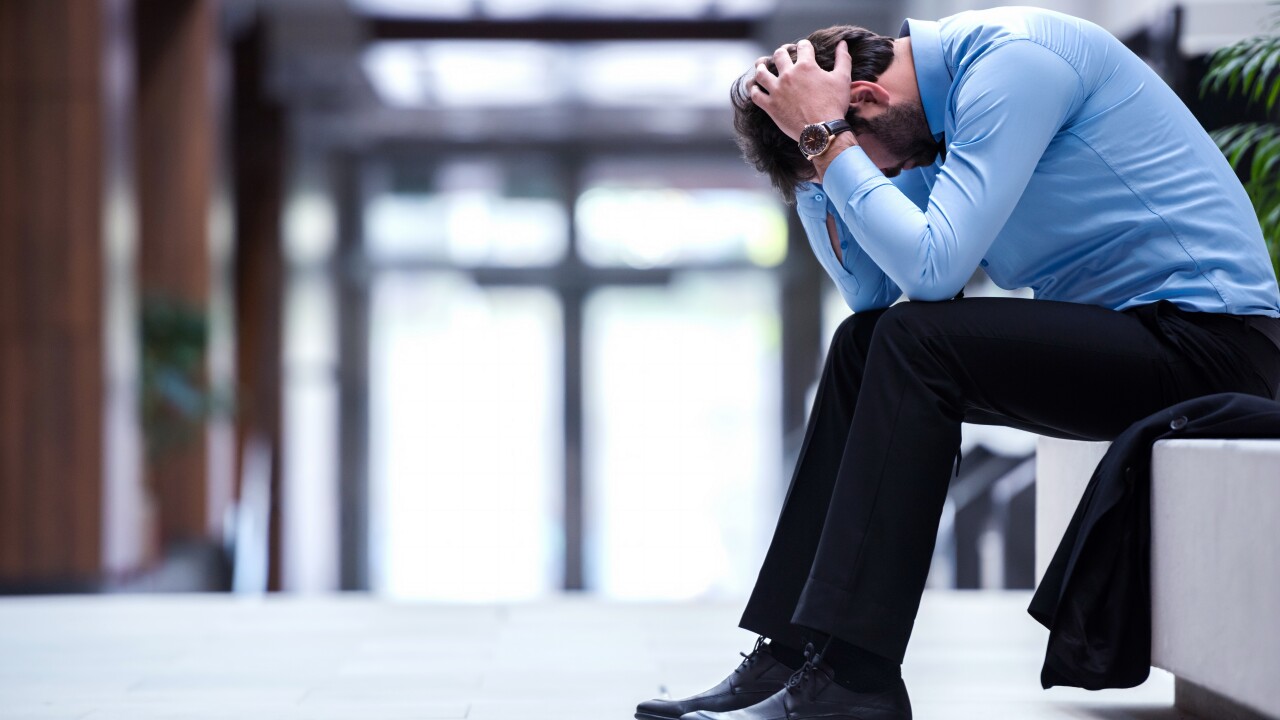 frustrated young business man