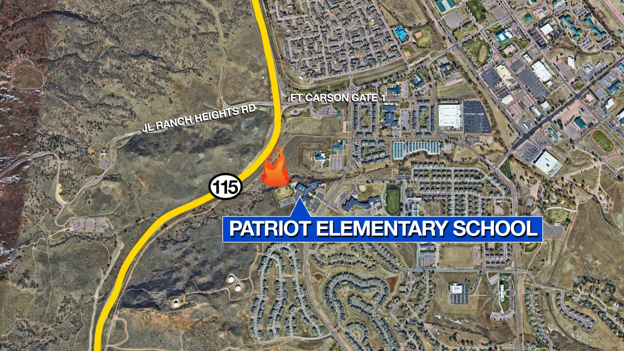 Patriot Elementary School Near Fire