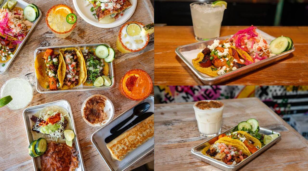 Taco Chelo drinks and menu items.