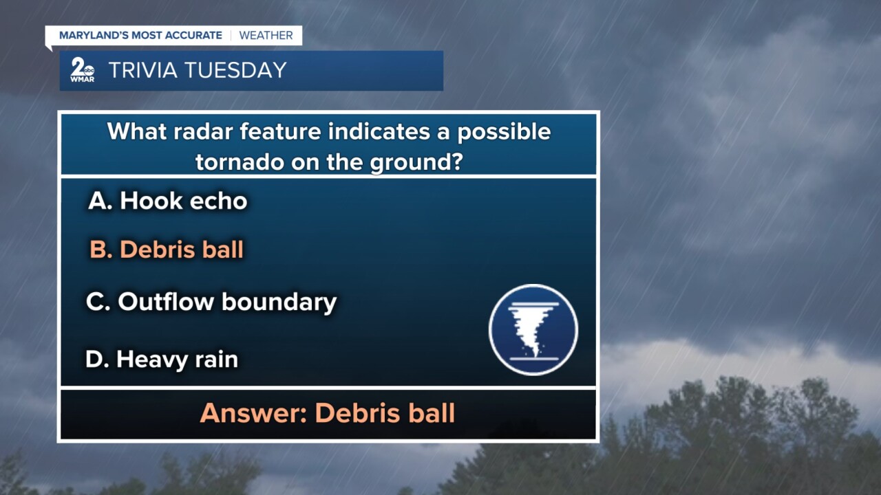 Radar’s debris ball is the giveaway for tornadoes Radar’s debris ball is the giveaway for tornadoes