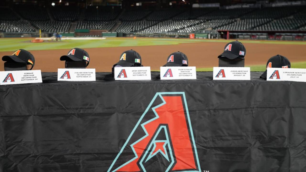 Limited-edition D-backs Heritage hats.