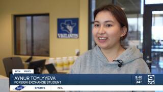 Aynur Toylyyeva is visiting from Turkmenistan and has fallen in love with the Treasure State. 