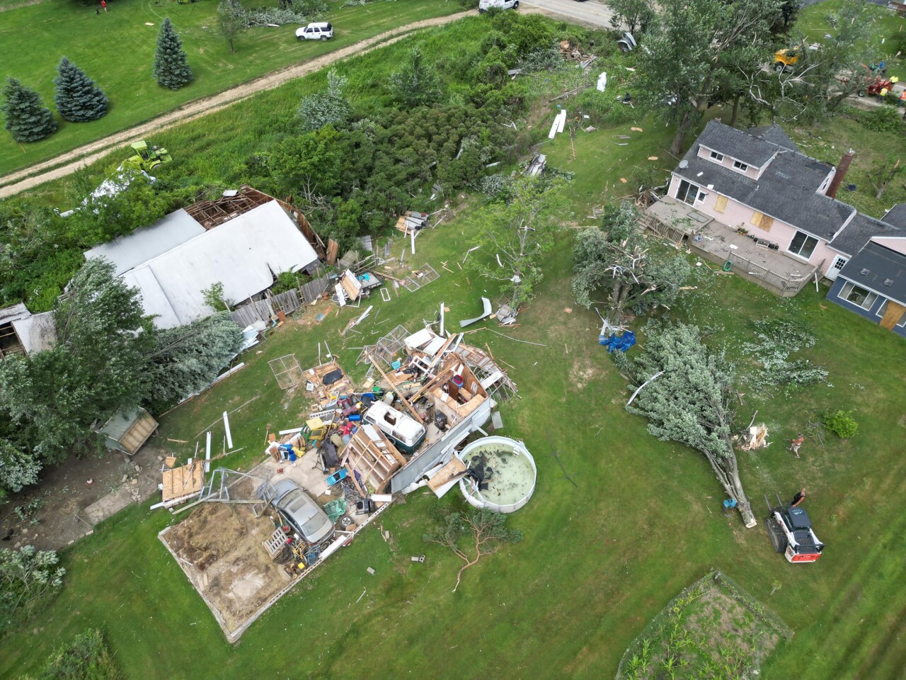 Courtesy: BuffaloWeather1
This is a photo of a home diagonally across from the Sion Family on East Eden Road. The family that lives in this home told Pheben Kassahun their home is condemned and that they lost their barn (lower left).