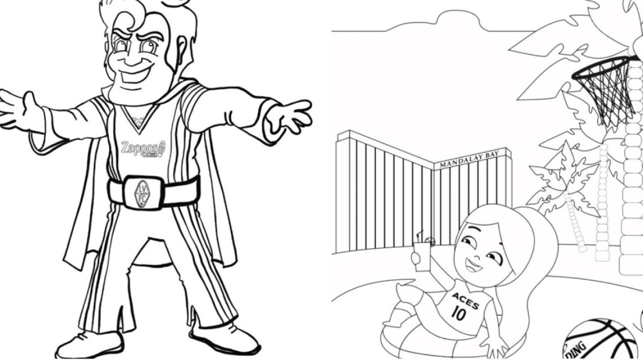 Las Vegas Sports Teams Celebrate National Crayon Day