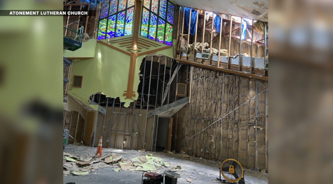 Church damage Atonement Lutheran Church