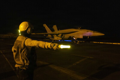 USS George H.W. Bush Night Flight Operations