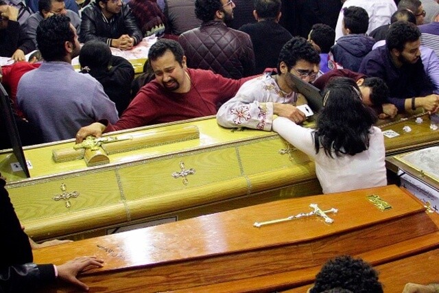 Photos show devastation in Egypt in the moments following Palm Sunday bombing