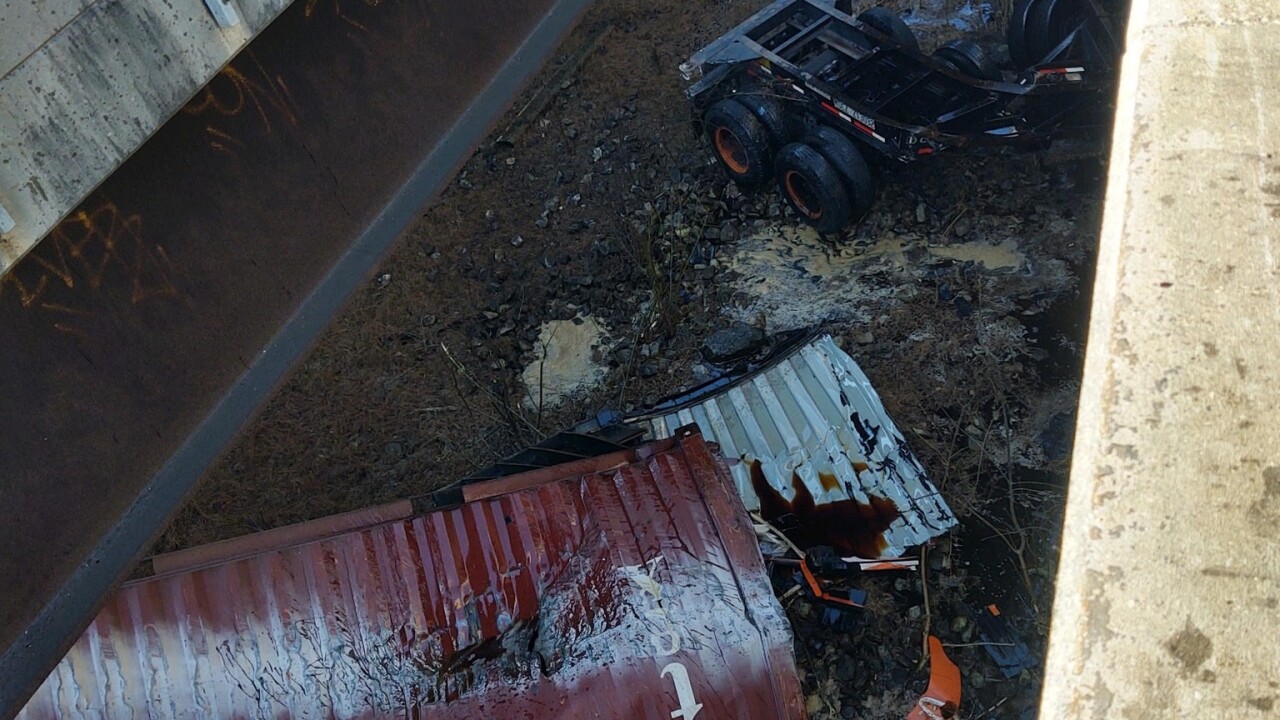 Tractor-trailer accident in Pikesville